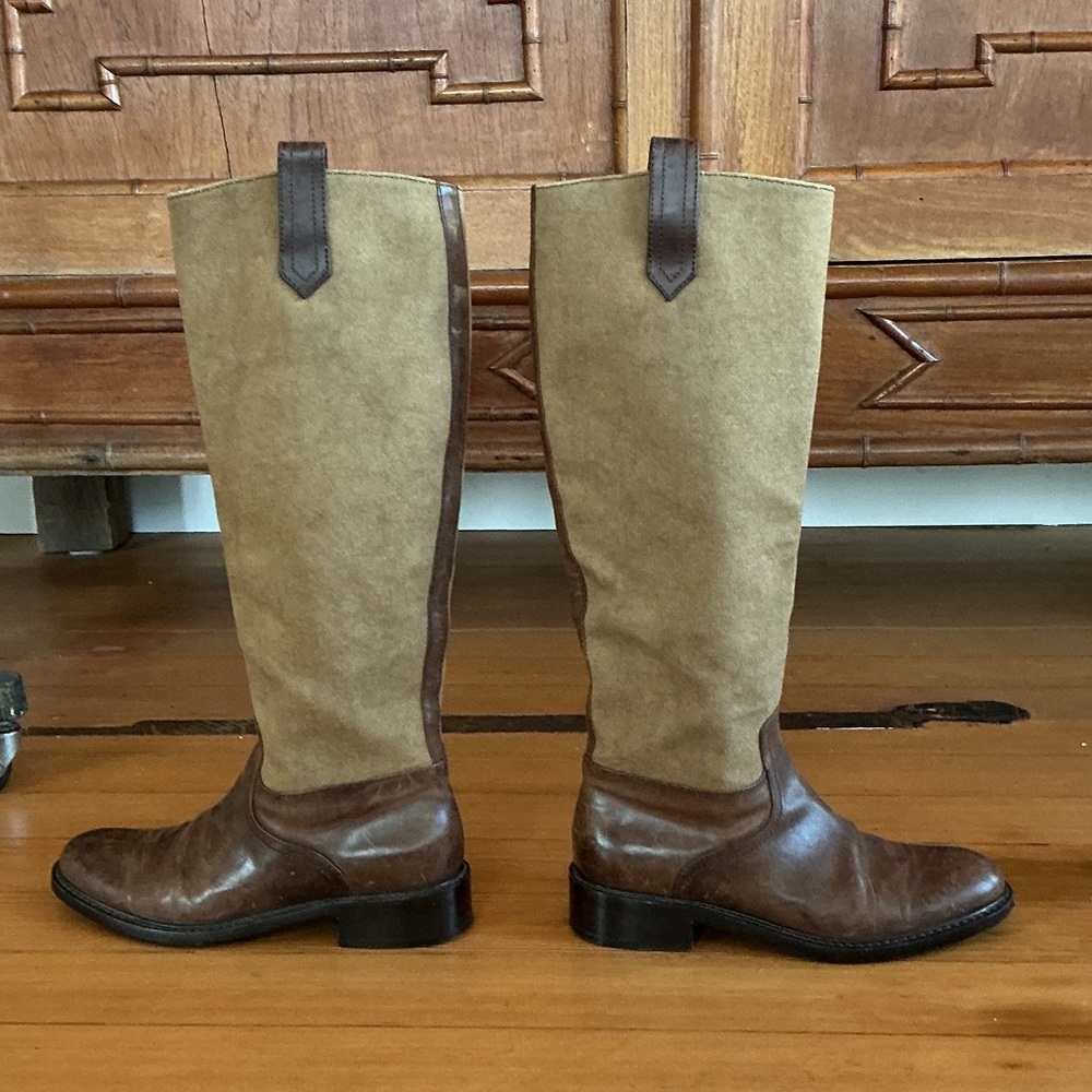 Dries Van Noten Knee-High Equestrian Boots with Side Zipper - Picture 4 of 13